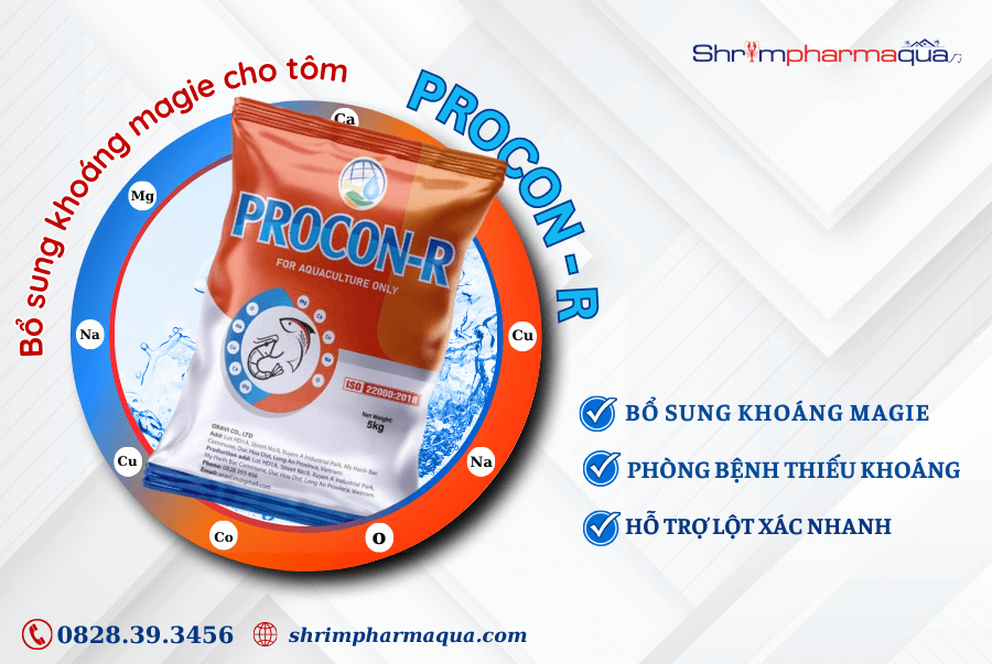 PROCON-R–Bổ sung khoáng magie cho tôm